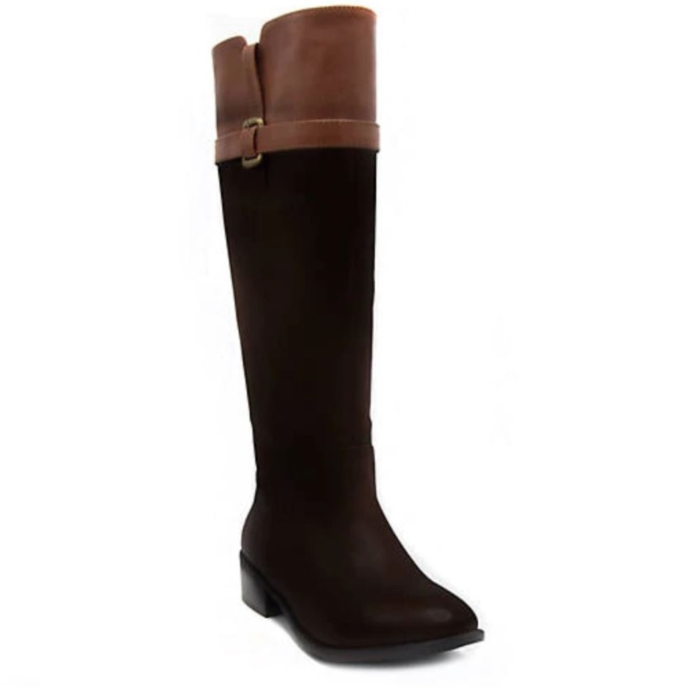 NWT LAST 1! Two-Tone Knee Length Riding Boot - Picture 3 of 5